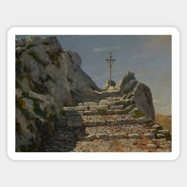 Landscape by Albert Bierstadt Sticker by Classic Art Stall